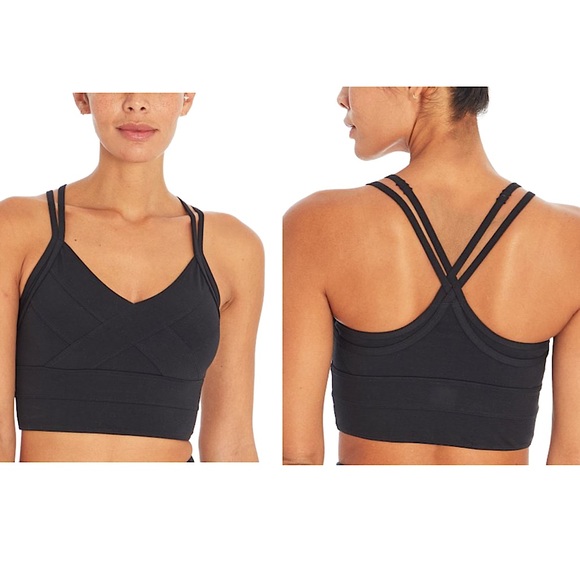 BALANCE COLLECTION - Mid Impact Black “ADA” Sports Bra - Picture 1 of 6